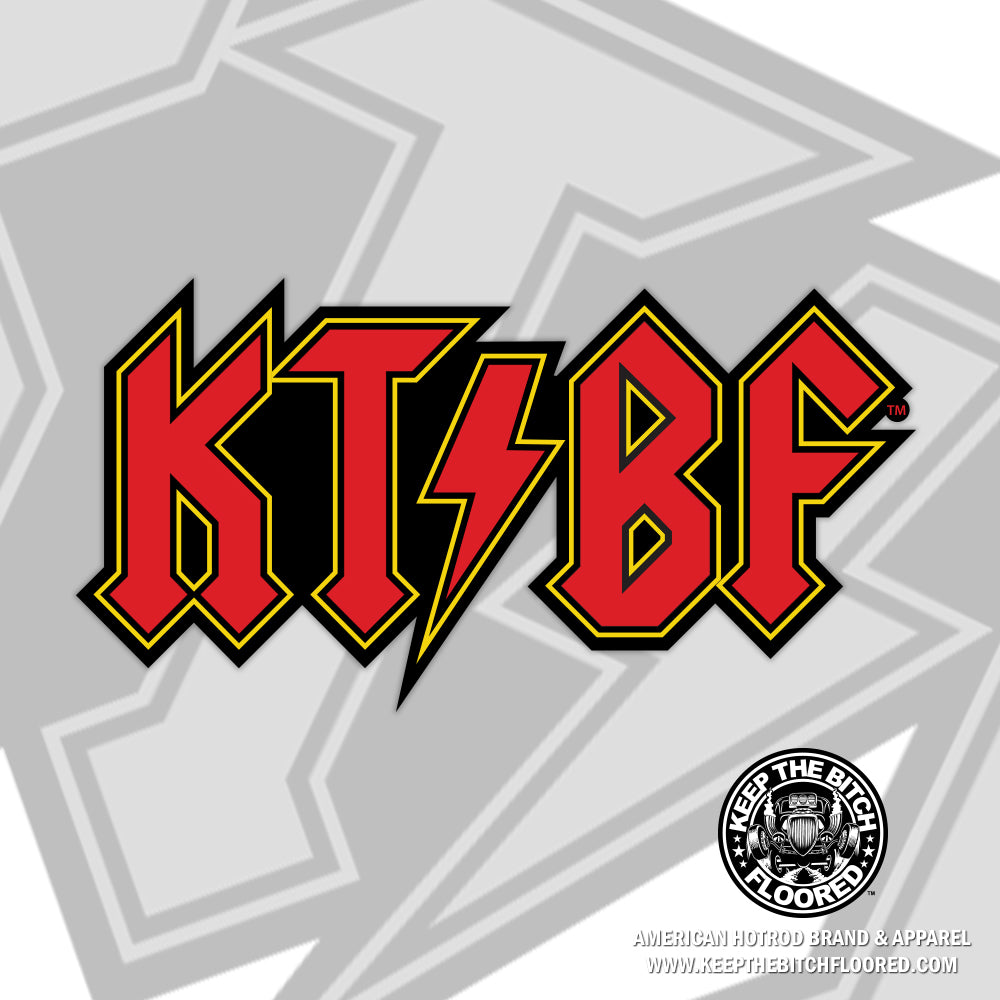 6" vinyl KTBF "AC/DC" sticker/decal