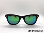 KTBF™ | SHIELD polarized sunglasses - Matte Black / Green Mirror