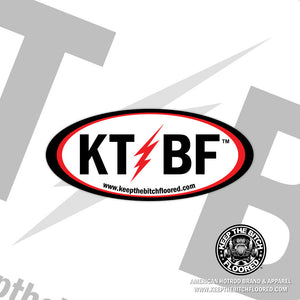5" vinyl "KTBF Lightning Bolt" sticker/decal